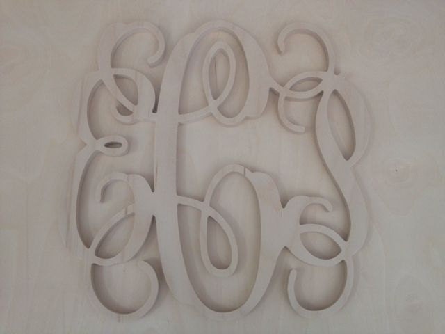 26 inch Vine connected monogram letters