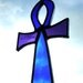 Ankh Stained Glass Egyptian Ornament Pagan Valentines Wicca Solstice Equinox Spring Ostara Mothers Day Easter Gift Original Design