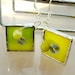Yellow Banana Andy Warhol Retro Glass Earrings Iridescent Valentines Mothers Day Wedding Graduation Summer Wedding Birthday Gifts