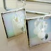 White Wedding Earrings Stained Glass Iridescent Grad Prom Summer Mothers Day Graduation Birthday Gifts OOAK