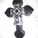 Wooden Wall Cross in Black and Gray