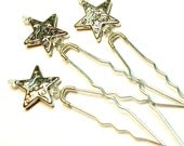 Silver Bridal Hair Pins Shooting Star