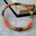Crochet Bracelet - Mens Bracelet - Mens Gift - Skinny Wrap Bracelet - Unisex Bracelet - Crochet Jewelry - Mustard Yellow, Brown and Orange