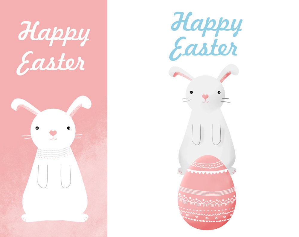 Printable Easter Tags PDF - cute original decoration for a happy easter