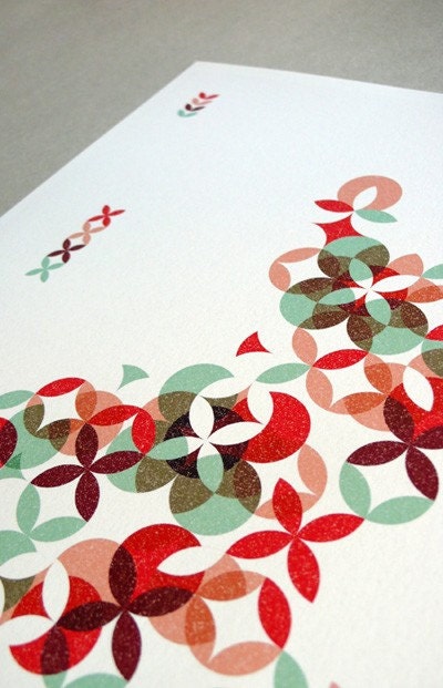 Geometric garden Print 8 x 11.5
