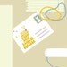 Autumn Table Desktop in yellow and blue - Bureau Print 8 x 11.5