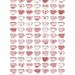 100 Cups of tea and a cupcake Print 8 x 11.5 - Romantic original collection of decorate cups.
