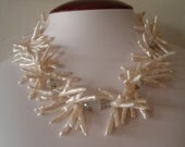 Necklace Swarovski Crystal and Elegant Stick Pearls