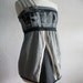 Women's One Shoulder Top Black Gray Cream Mod Shirt Sleeveless Tank Industrial Upcycled Clothing Medium Large 'MEHNDI'