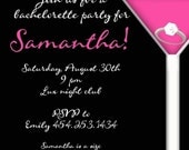 Samantha-bachelorette party invitations with engagment ring