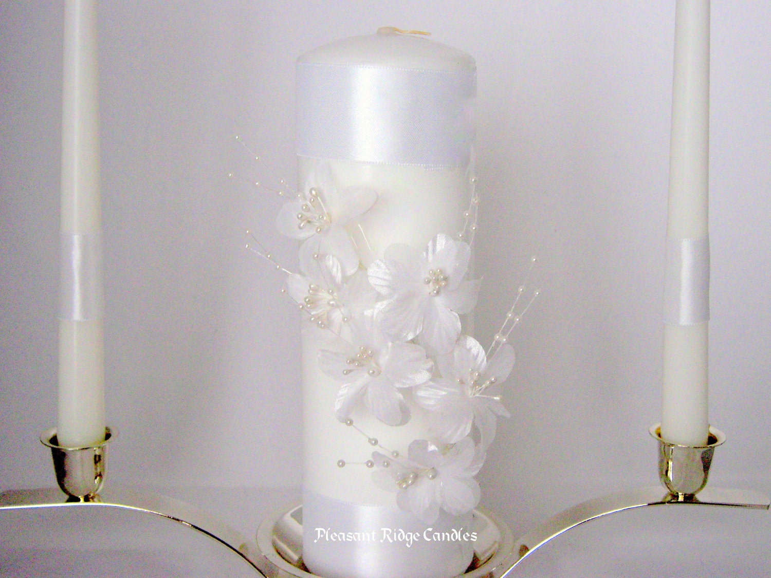 Unity Candle White Pearl Wedding