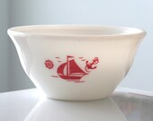 SALE - McKee Red Ships Mixing Bowl