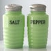 Jeannette Light Jadite Salt and Pepper Shakers