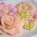 Decorative Flower Soap in Pastel Pink, Peach and Yellow