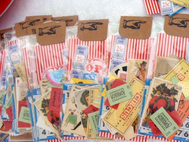28 Pc Circus/Carnival/Party pack for Altered Art