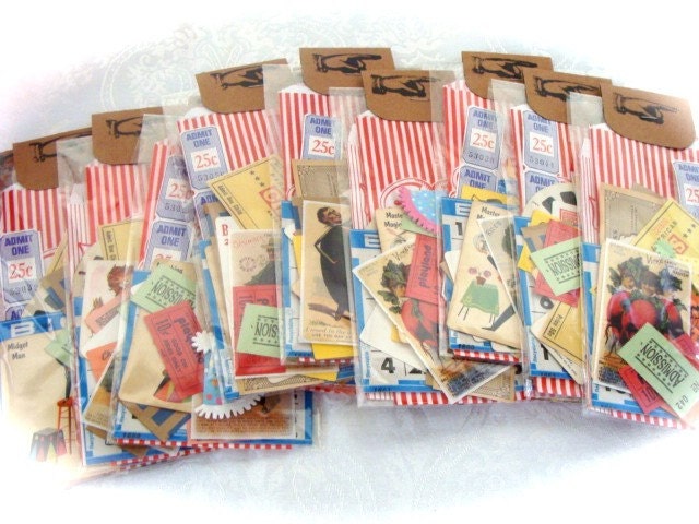 28 Pc Circus/Carnival/Party pack for Altered Art