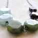 Aquamarine Necklace, Peridot and Garnet Necklace, Color Block Necklace, Extra Long Necklace