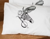 Ghost Banjo - Hand Printed Pillow Case Pair - 200tc - by Bark Decor