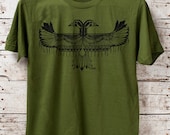 Reverie - mens olive t-shirt - by Bark Decor