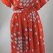 Starlo vintage red large polka dot soft polyester dress size 4/6