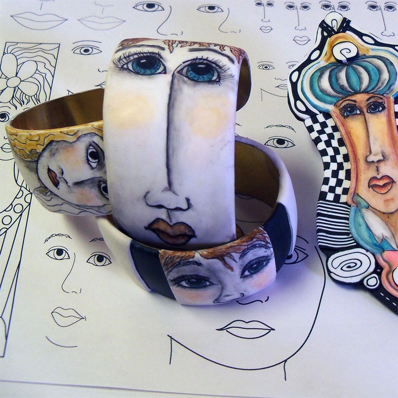 Face Patterns for Pen and Ink on Polymer Clay