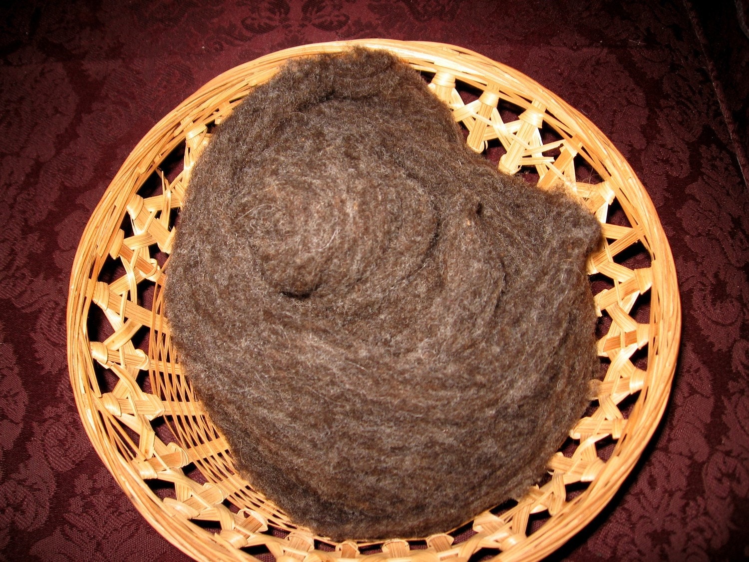 Natural Brown/Gray/Black Wool Roving. Excellent for Needle Felting and Spinning. 1 oz.