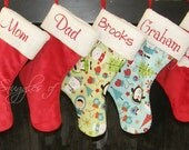 Christmas Stockings - SET OF 5 - Personalized, Design Your Own