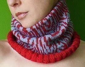 PDF knitting pattern faux bois chart (and cowl instructions)