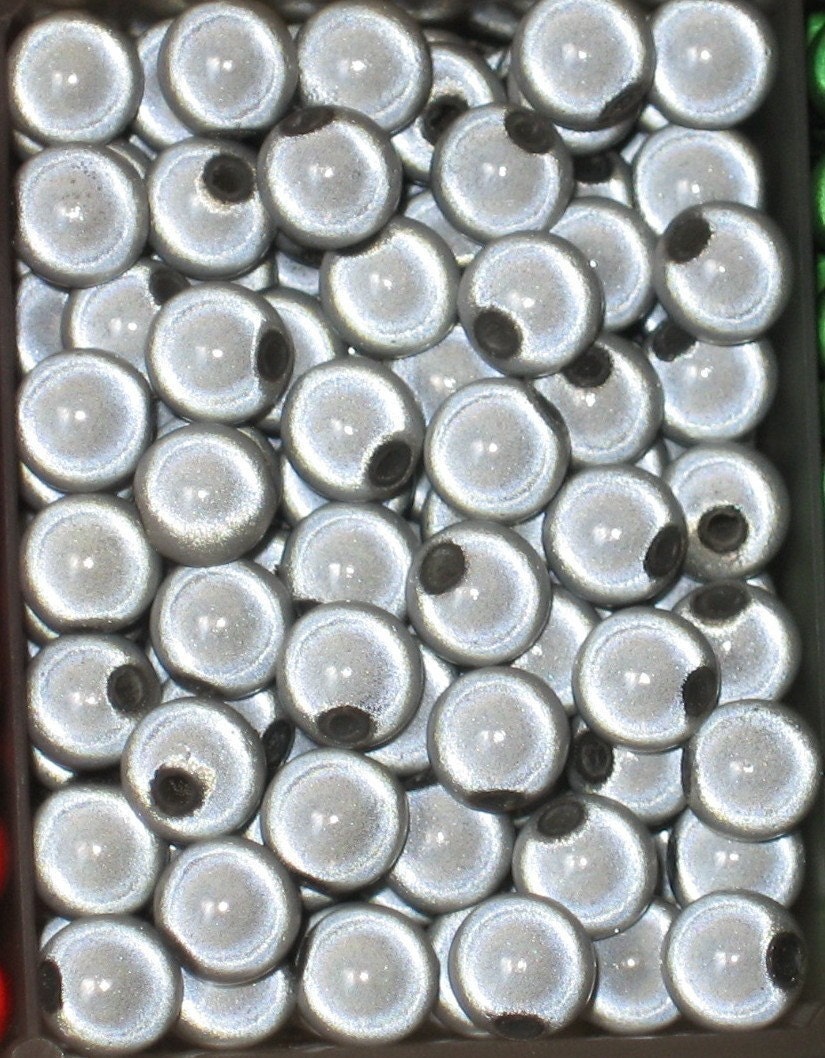 25 Acrylic Miracle Beads - Icy White Illusion - 8mm