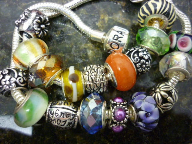 SALE Grab BAG Pandora Style Beads 5 Beads Murano glass beads Crystal beads Spacer silver beads