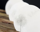 Dandelion Breeze - Letterpressed Paper Coasters - ruffhouseart