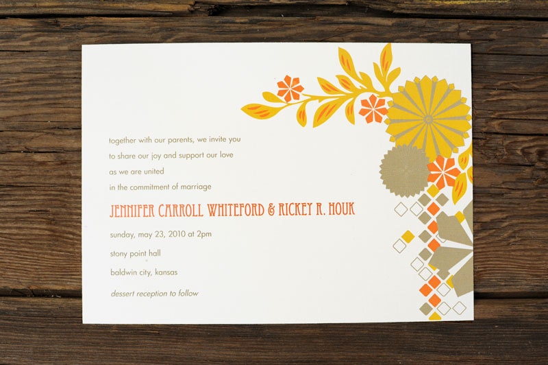Geometric Nature Wedding Invitations - Plantable Option