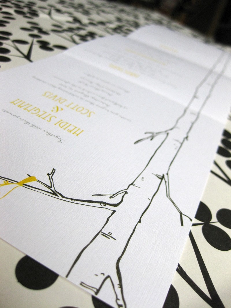 Winter Aspen Tree Wedding Invite