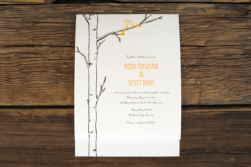 Winter Aspen Tree Wedding Invite