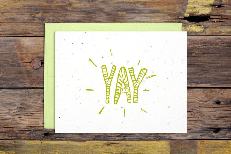 Yay Letterpressed Greeting Card