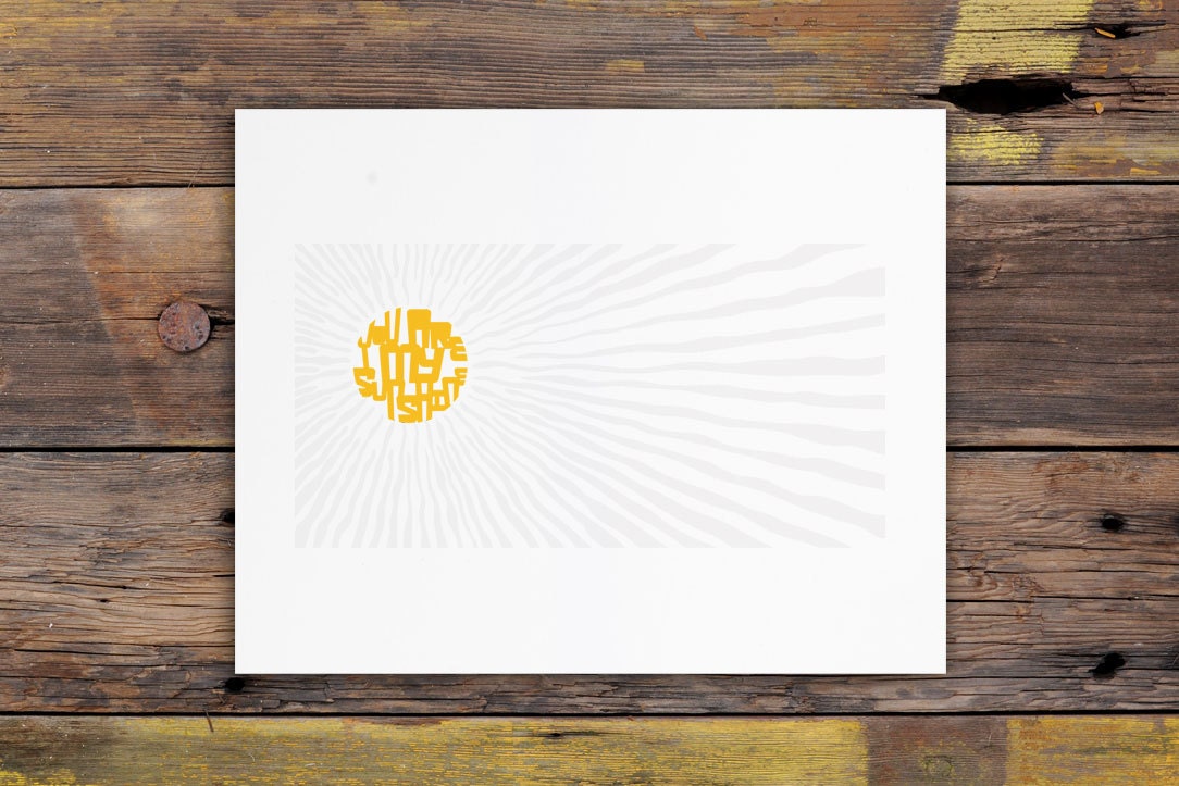 You Are My Sunshine Letterpress Art Print