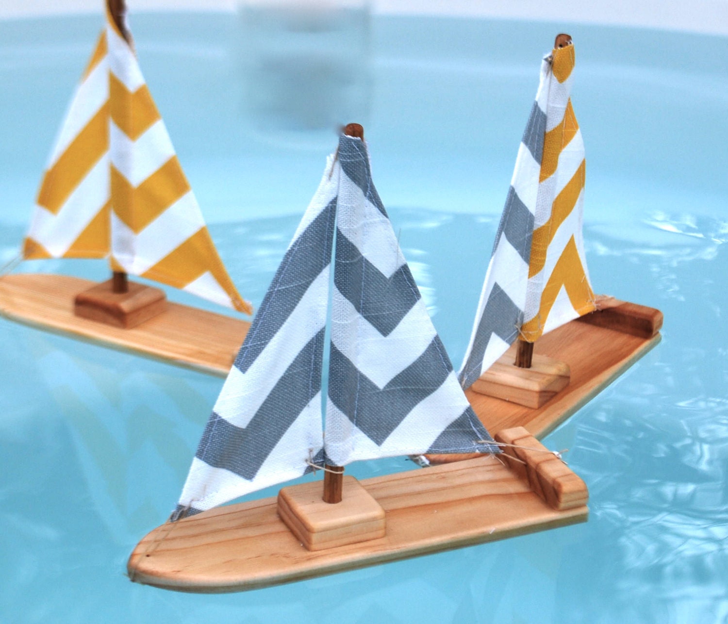 Chevron Stripe Sailboat