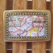 Custom Map Belt Buckle for Snap Belts, You Choose the City or Picture