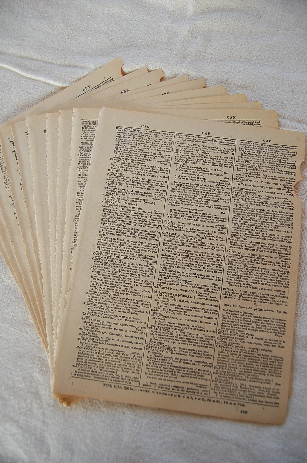 Vintage Dictionary Collage Papers