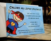 Super Hero Birthday Party Invitations, Set of 10 Il_170x135