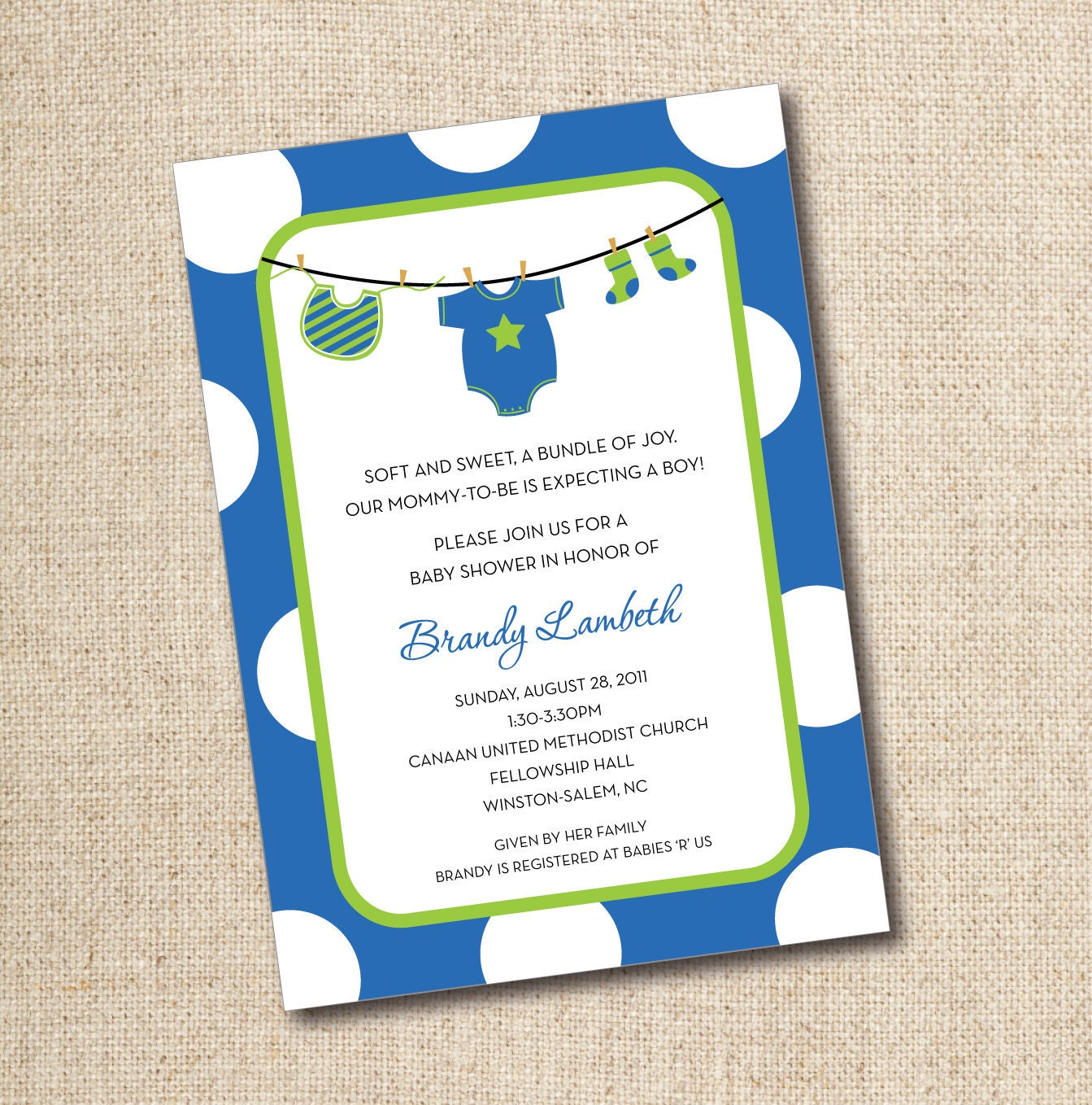 Baby Shower Invitations...Custom, Printable Digital File Il_570xn
