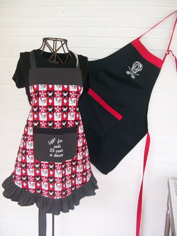 His And Her Kitchen Aprons By Dmjdesigner On Etsy