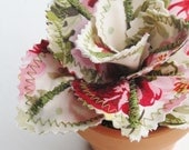 Fabric Leaf Potted Plant - Spring Rose Garden Pink Floral Mother's Day Gift Idea