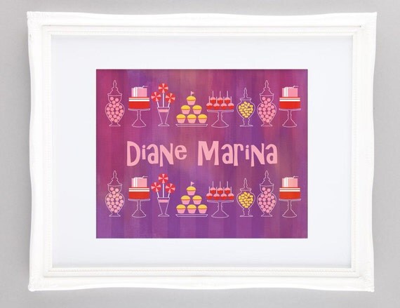 Purple Sweets Shoppe Custom Wall Art 8x10, Printable Il_570xn
