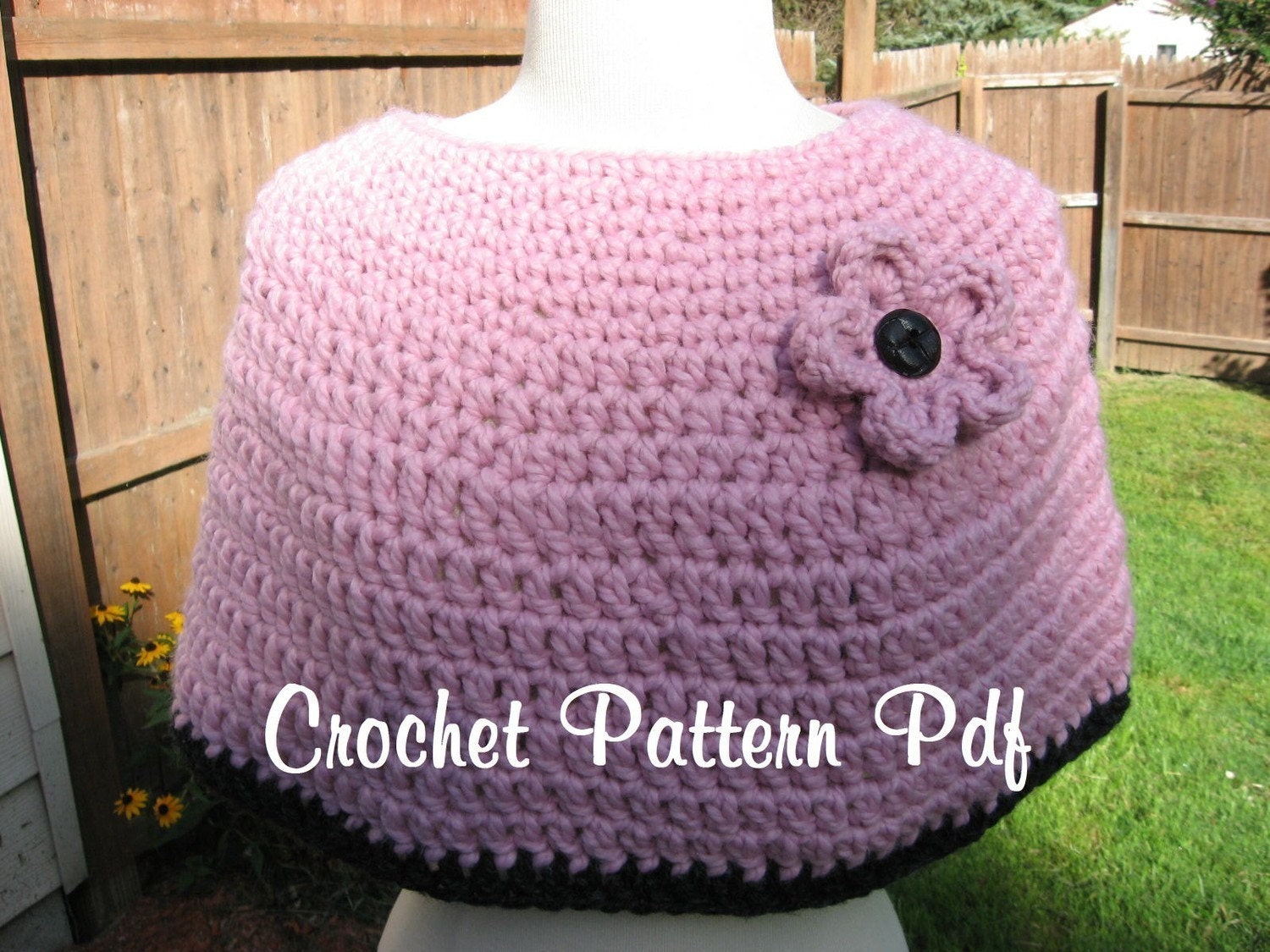 3 Hour Chunky Crochet Caplet, pdf Pattern