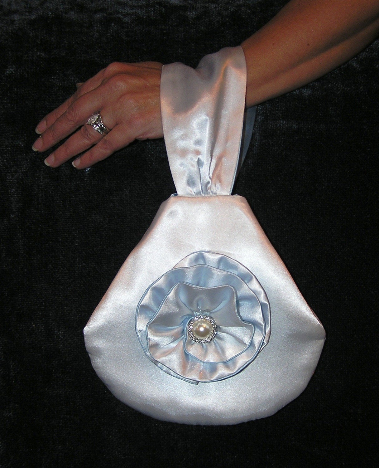 CLOSING SALE-Bride's Satin Wristlet