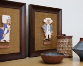 Ceramic Colonial Explorer Diptych -Wedgewood Blue