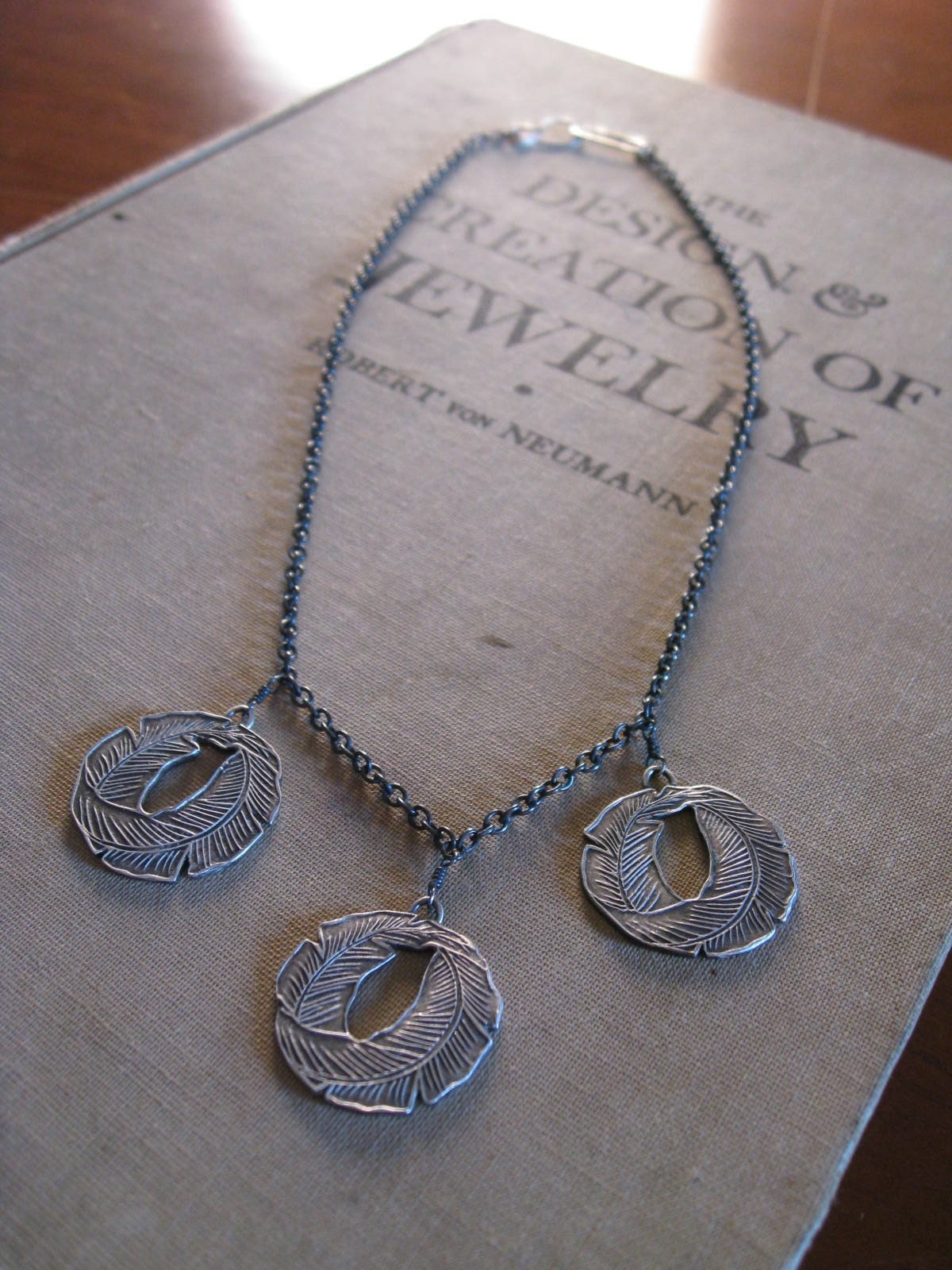 Trio of Palm Fronds Necklace