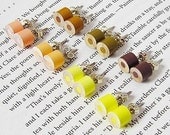 color pencil ear studs, the yellow and brown series