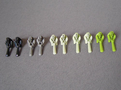 zipper ear studs collection No. 7 (limited edition)
